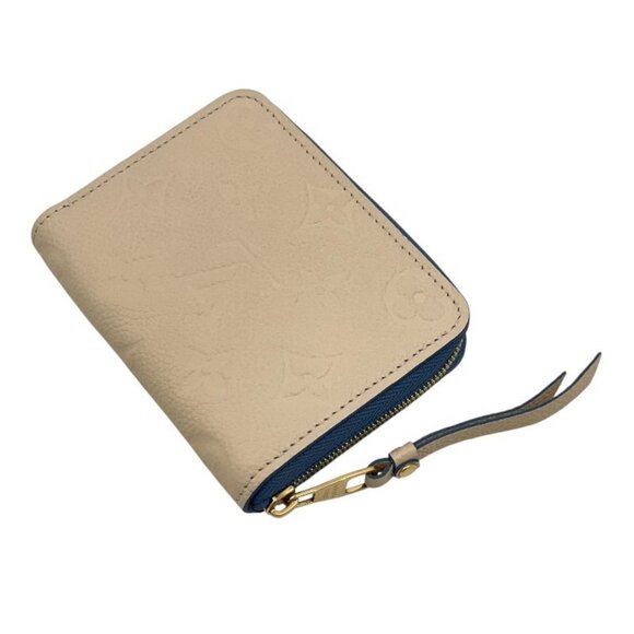 LOUIS VUITTON Blue Monogram Leather Wallet - Picture 2 of 7